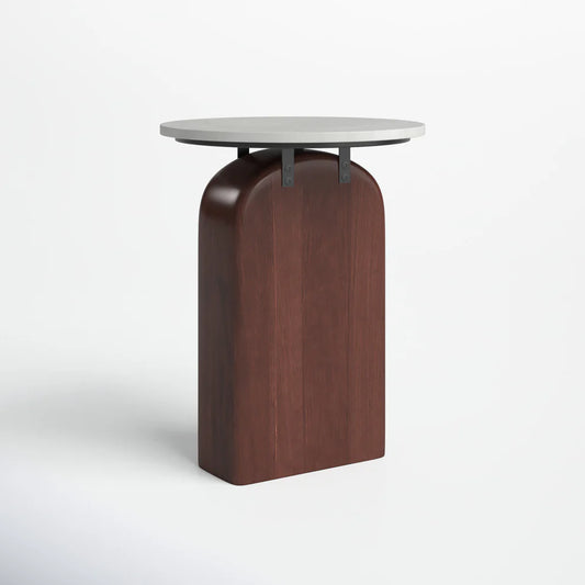 Trace Round Abstract Design Side Table - in Jaipur by Woodshilp