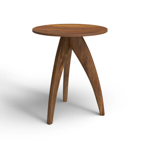 Titan Solid Wood 3 Legs End Table - in Jaipur by Woodshilp