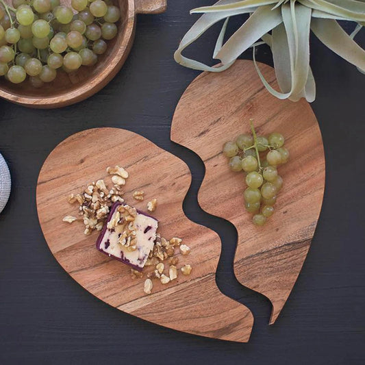 Broken Heart Serving Board by Woodshilp - in Jaipur by Woodshilp