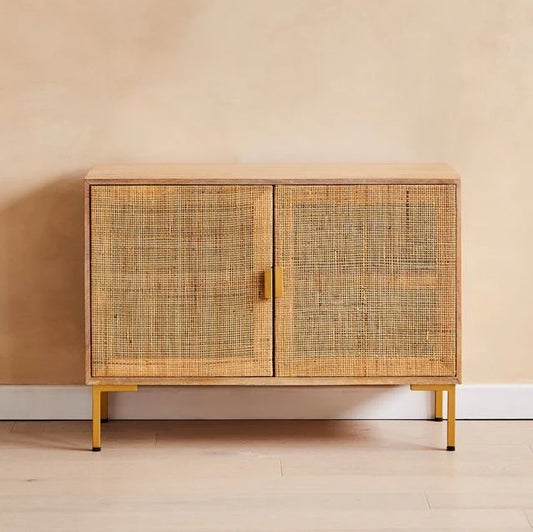 Divi Rattan Webbed Sideboard by woodshilp furniture - in Jaipur by Woodshilp