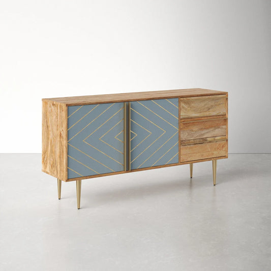 Knox Solid Mango Wood Sideboard Furniture - in Jaipur by Woodshilp