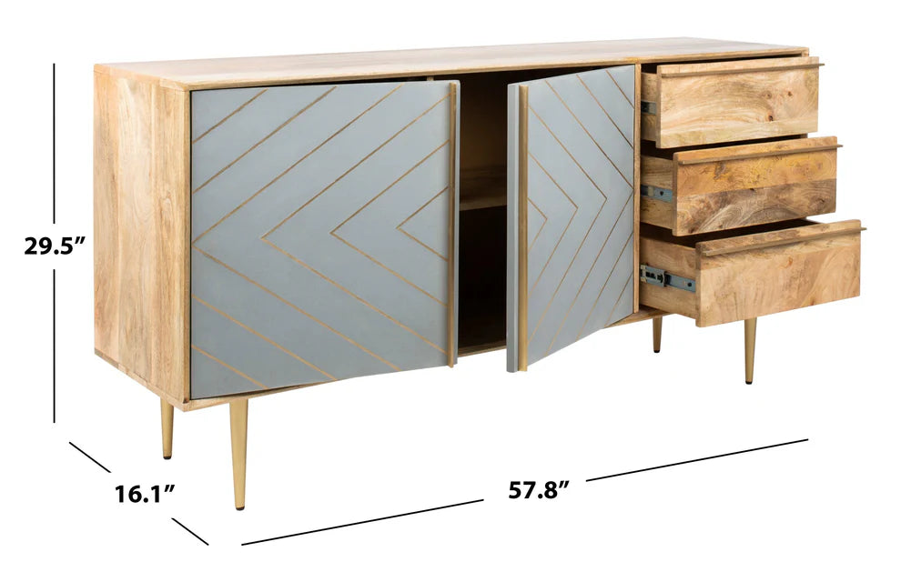 Knox Solid Mango Wood Sideboard Furniture
