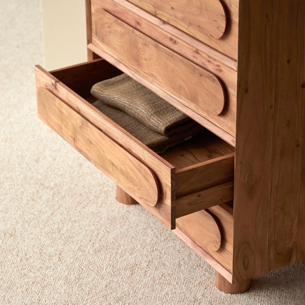 Olga Solid acacia chest of drawers woodshilp furniture