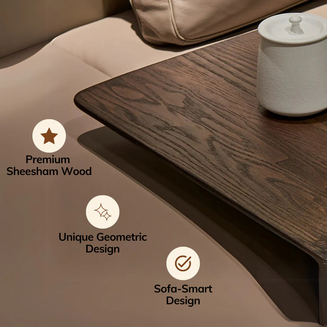 Romulus Sheesham Wood End Table by Woodshilp