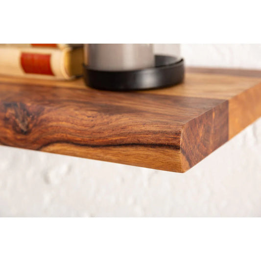 Sheesham Wood Floating Wall Shelf by Woodshilp - in Jaipur by Woodshilp