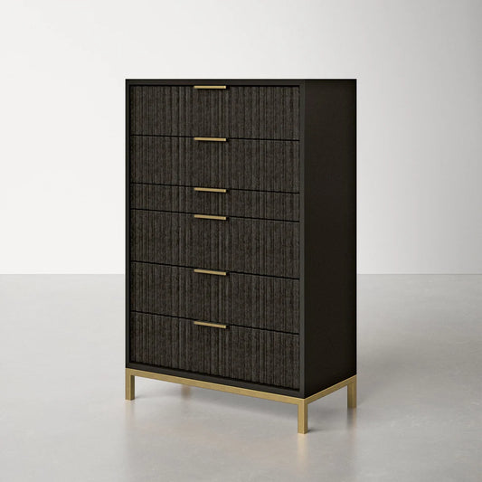 Vincent 6 Drawer Dresser Chest Furniture - in Jaipur by Woodshilp
