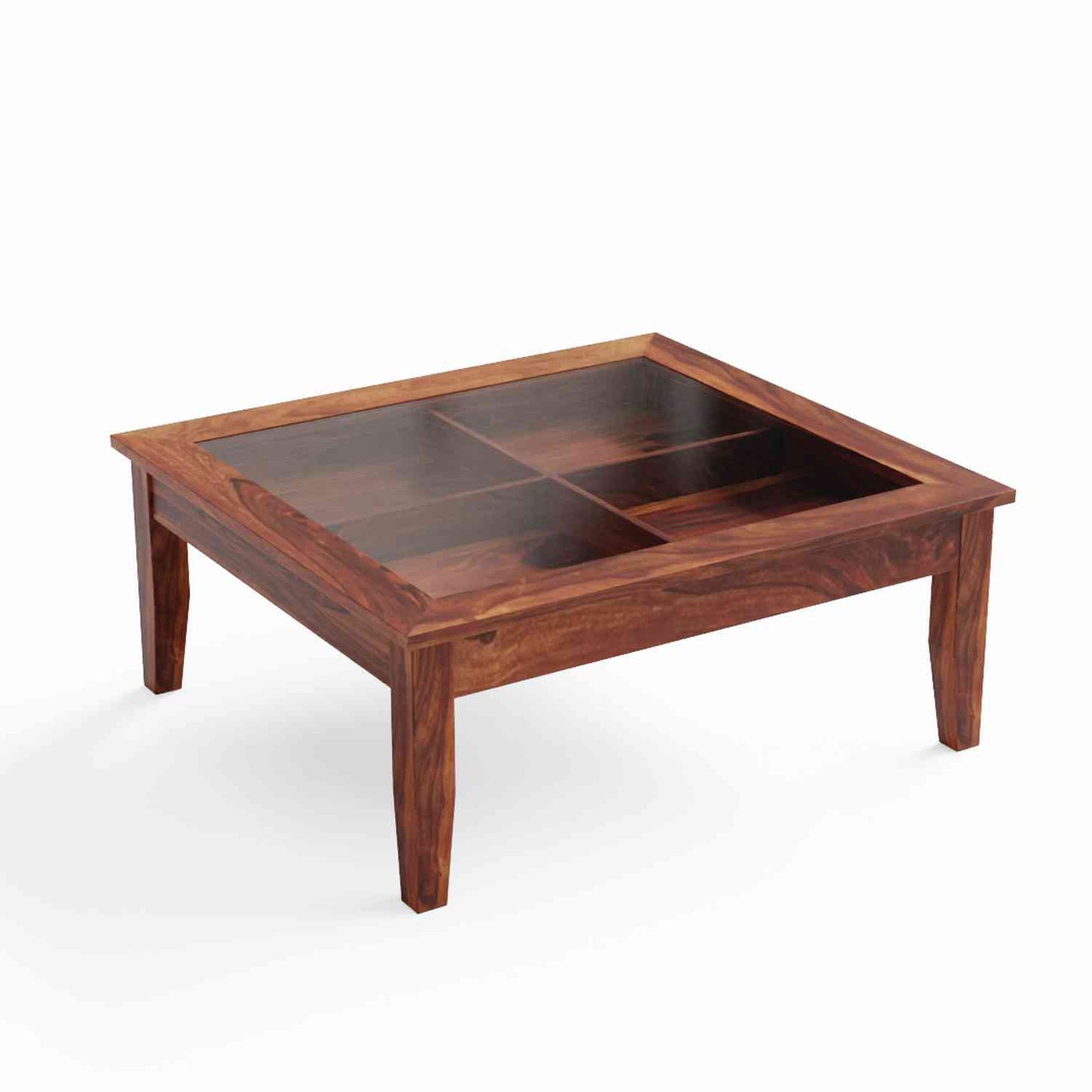 Dumdum Solid Sheesham Wood Coffee Table (Natural Finish)