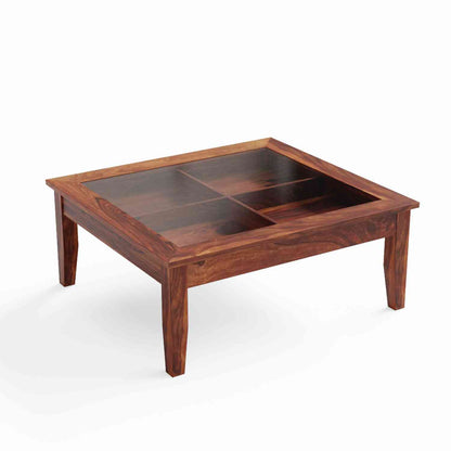 Dumdum Solid Sheesham Wood Coffee Table (Natural Finish)