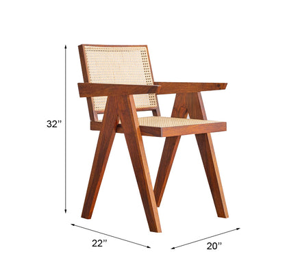 French Rattan Arm Chair