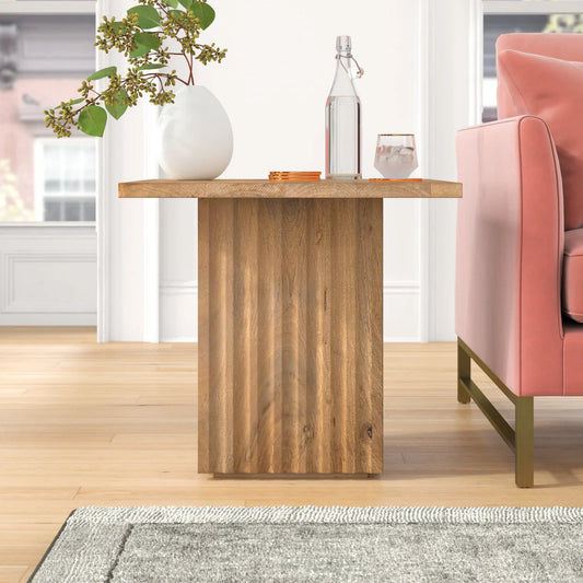 Aron Solid Wood End Table -  in Jaipur by Woodshilp