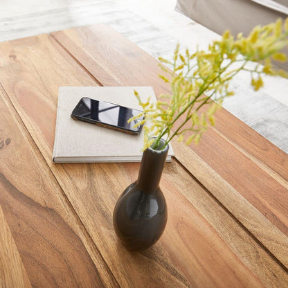 Acacia Wood & Iron Rectangle Coffee Table by Woodshilp