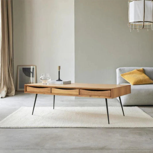 Albi Solid Mango Wood Center Table by Woodshilp -  in Jaipur by Woodshilp