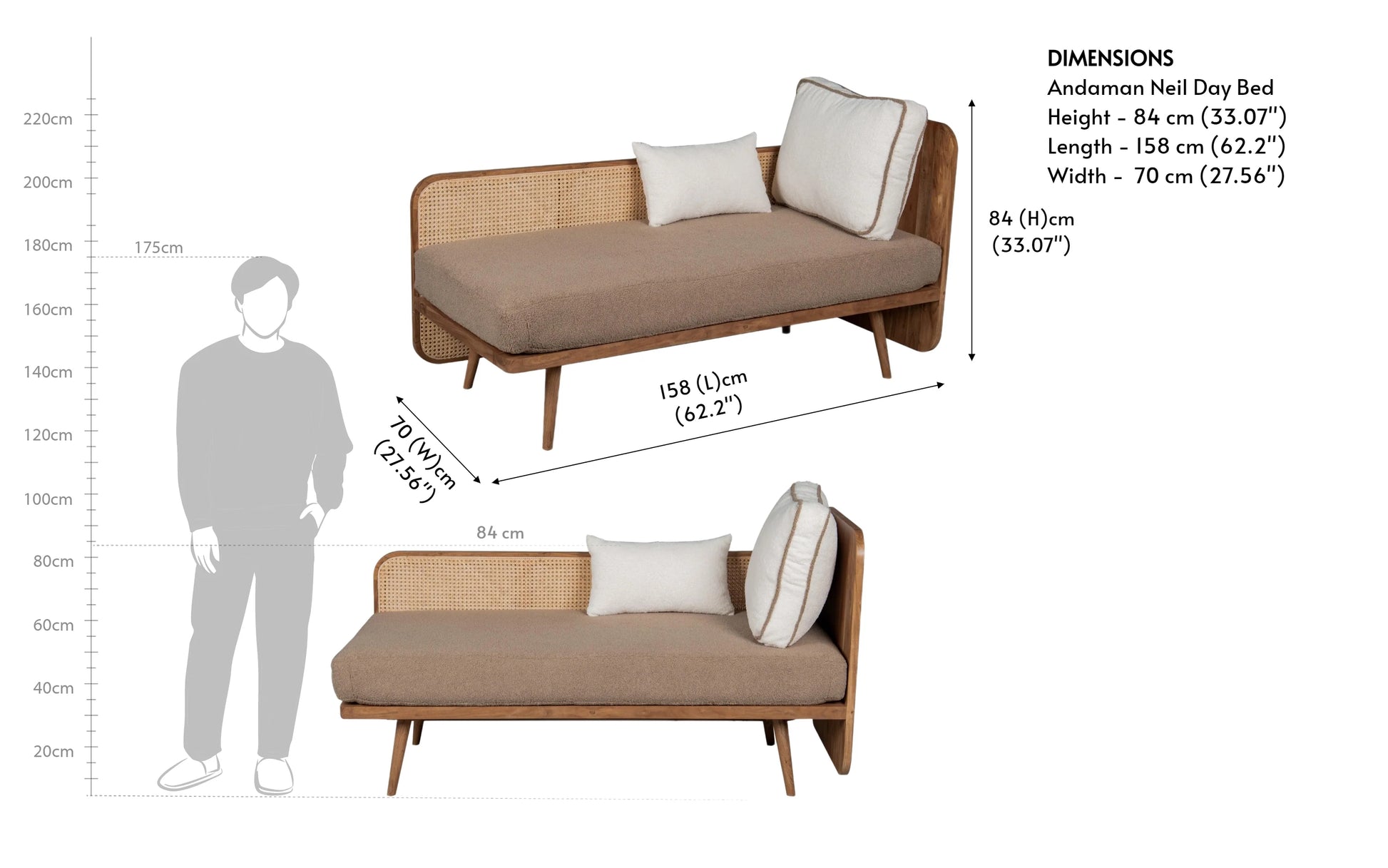 Andaman Neil Day Bed by Woodshilp