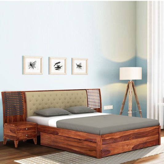 Rohini King Size Bed -  in Jaipur by Woodshilp