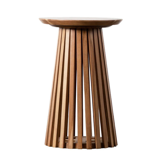 Barah Round End Table by Woodshilp -  in Jaipur by Woodshilp