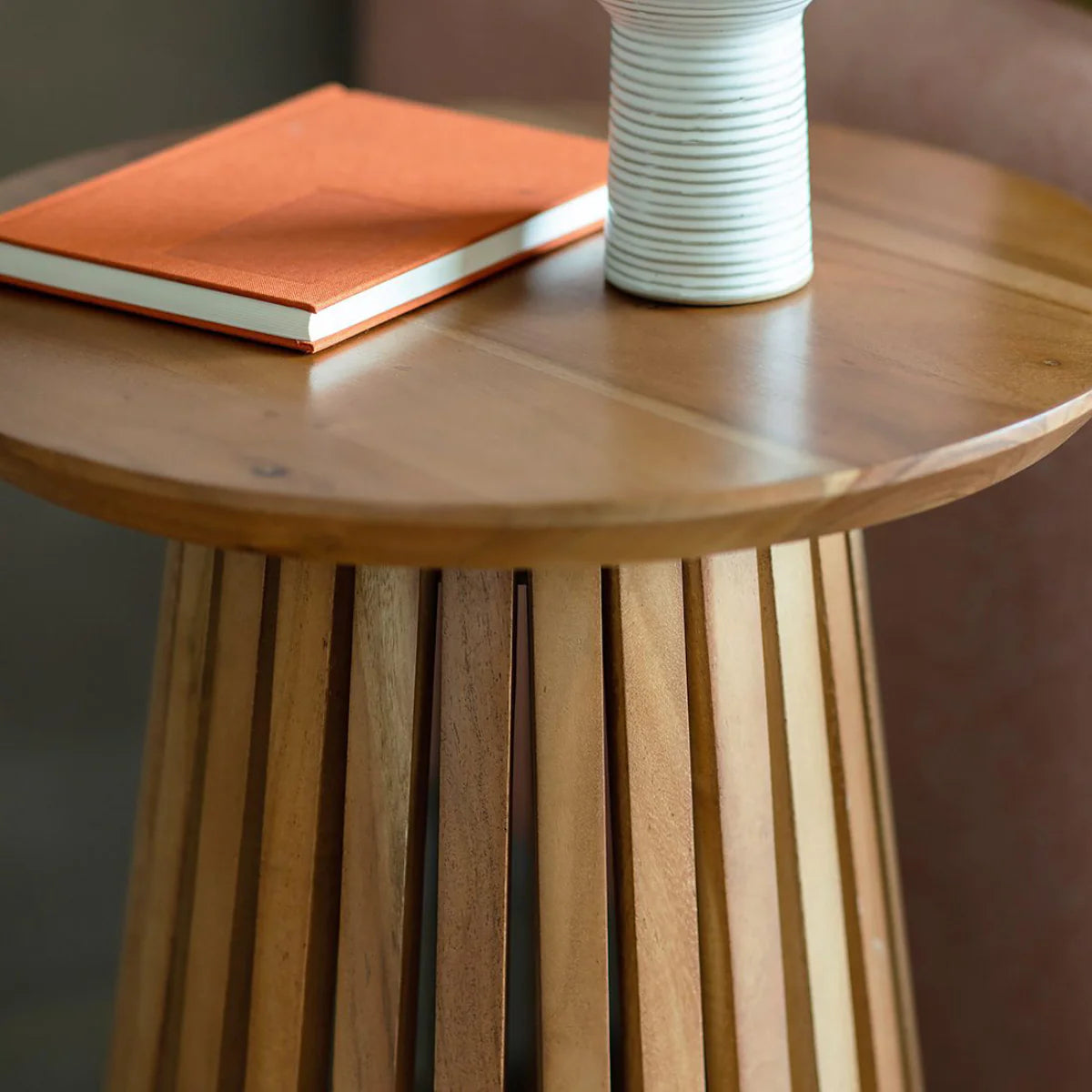 Barah Round End Table by Woodshilp