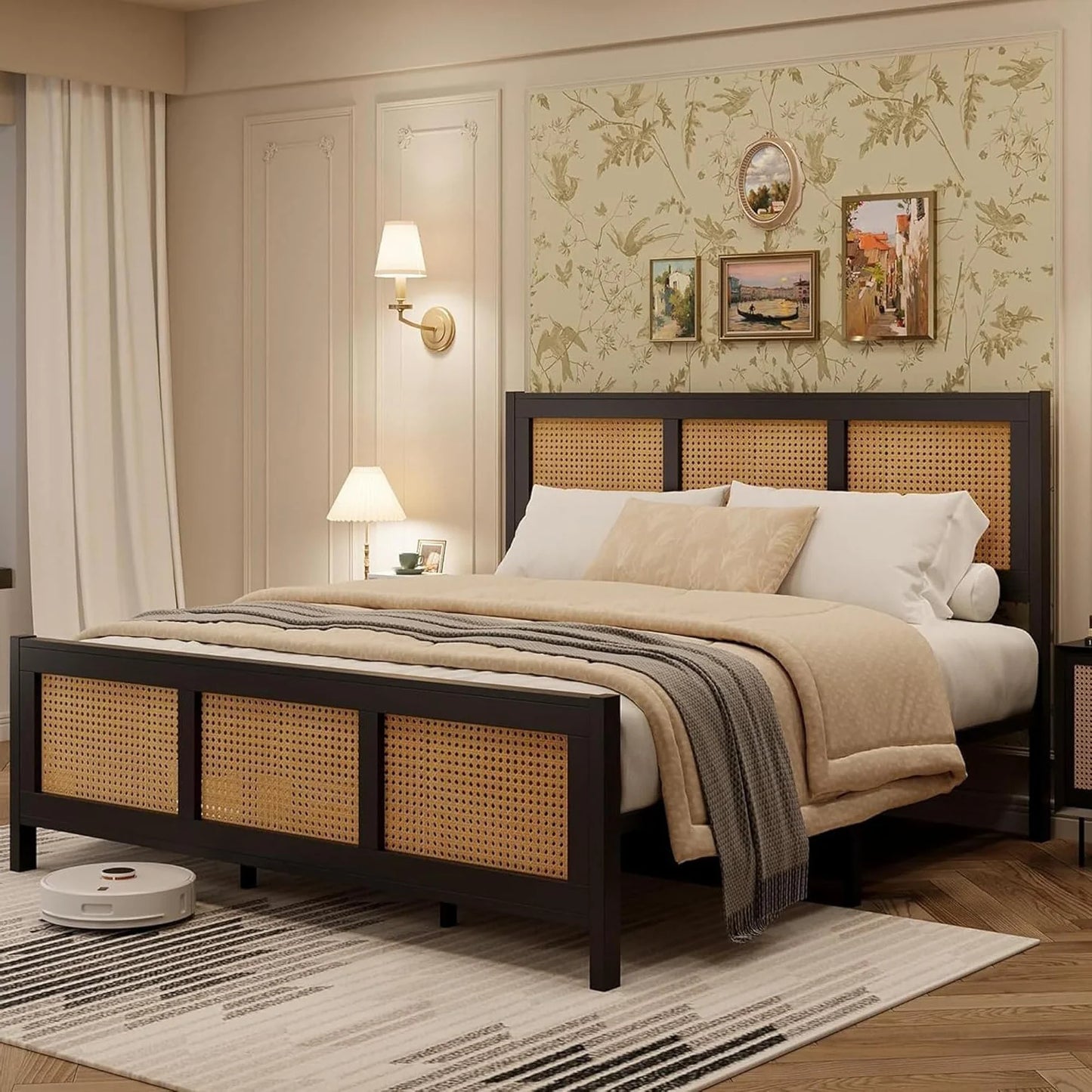Bohemian Rattan Bed by Woodshilp