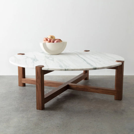 Brooks Round Coffee Table by Woodshilp -  in Jaipur by Woodshilp