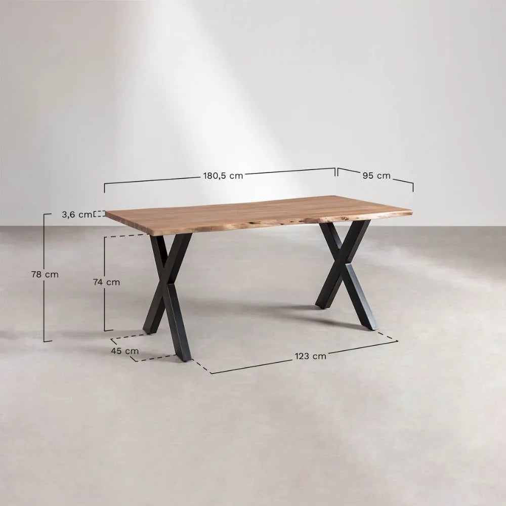 Cardans Solid Wood Dining Table by Woodshilp