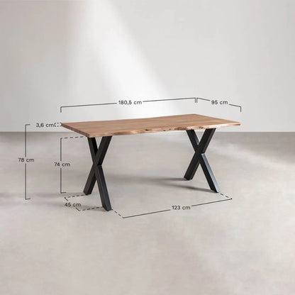 Cardans Solid Wood Dining Table by Woodshilp