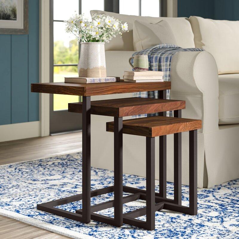 Chambery Sheesham Wood Nest of Tables by Woodshilp