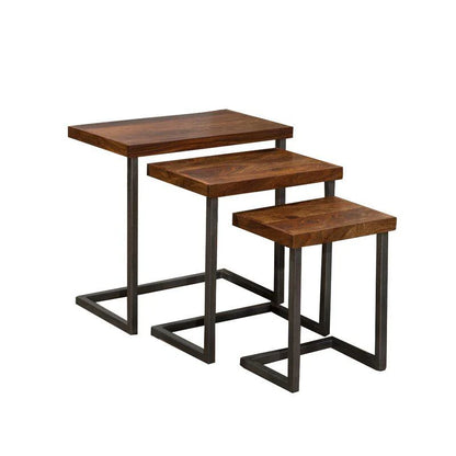 Chambery Sheesham Wood Nest of Tables by Woodshilp