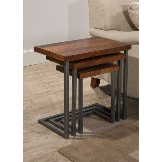 Chambery Sheesham Wood Nest of Tables by Woodshilp -  in Jaipur by Woodshilp