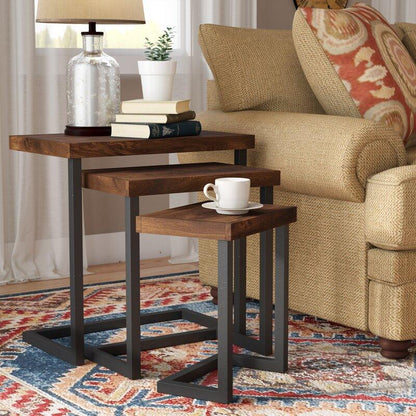 Chambery Sheesham Wood Nest of Tables by Woodshilp