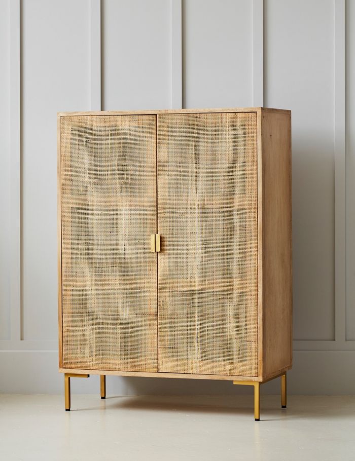 Divi Rattan Webbed Cabinet by woodshilp furniture