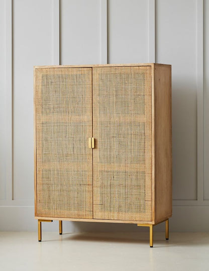 Divi Rattan Webbed Cabinet by woodshilp furniture