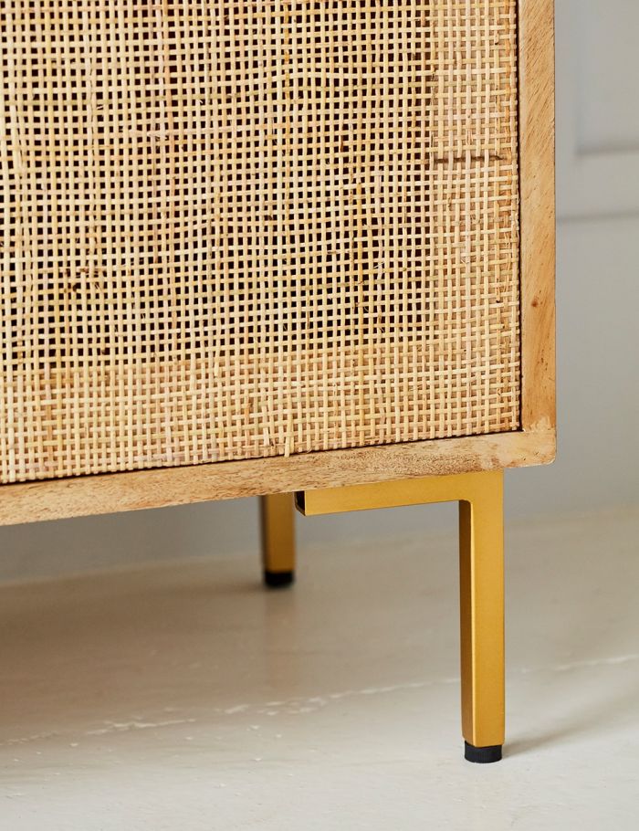Divi Rattan Webbed Cabinet by woodshilp furniture