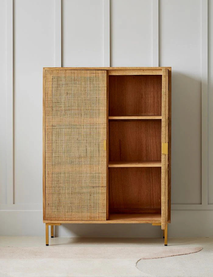 Divi Rattan Webbed Cabinet by woodshilp furniture