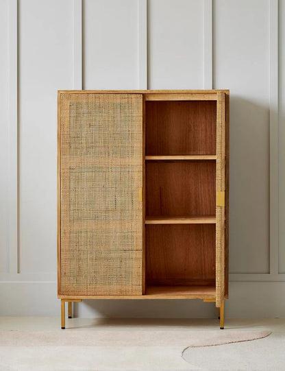 Divi Rattan Webbed Cabinet by woodshilp furniture