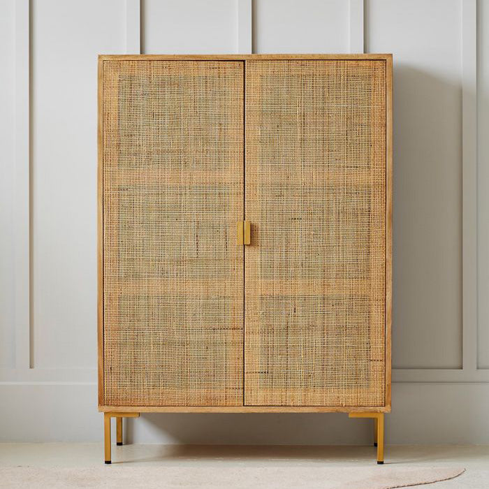 Divi Rattan Webbed Cabinet by woodshilp furniture