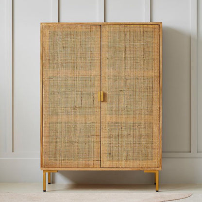 Divi Rattan Webbed Cabinet by woodshilp furniture