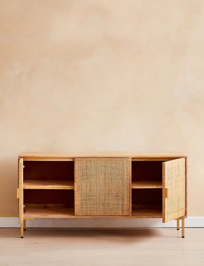 Divi Rattan Webbed Large Sideboard by woodshilp furniture