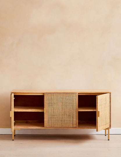 Divi Rattan Webbed Large Sideboard by woodshilp furniture