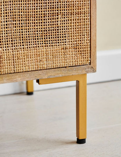 Divi Rattan Webbed Sideboard by woodshilp furniture