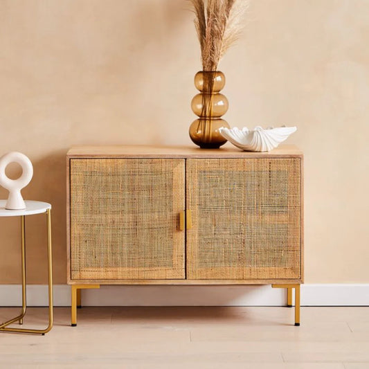 Divi Rattan Webbed Sideboard by woodshilp furniture -  in Jaipur by Woodshilp