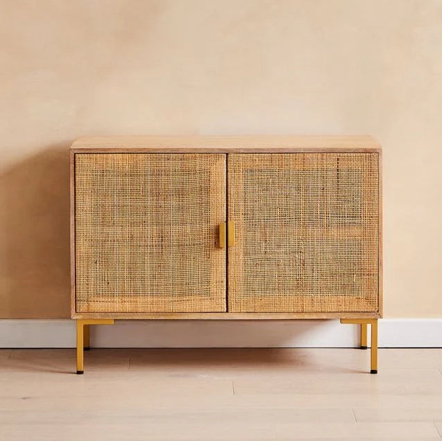 Divi Rattan Webbed Sideboard by woodshilp furniture
