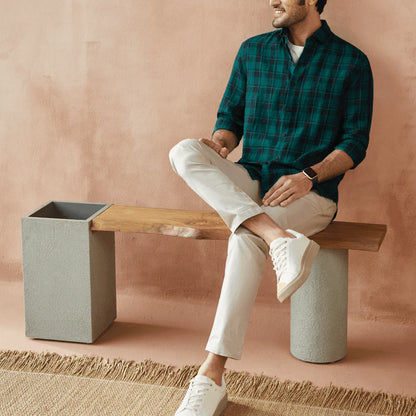 Dot Square Planter Bench by Woodshilp