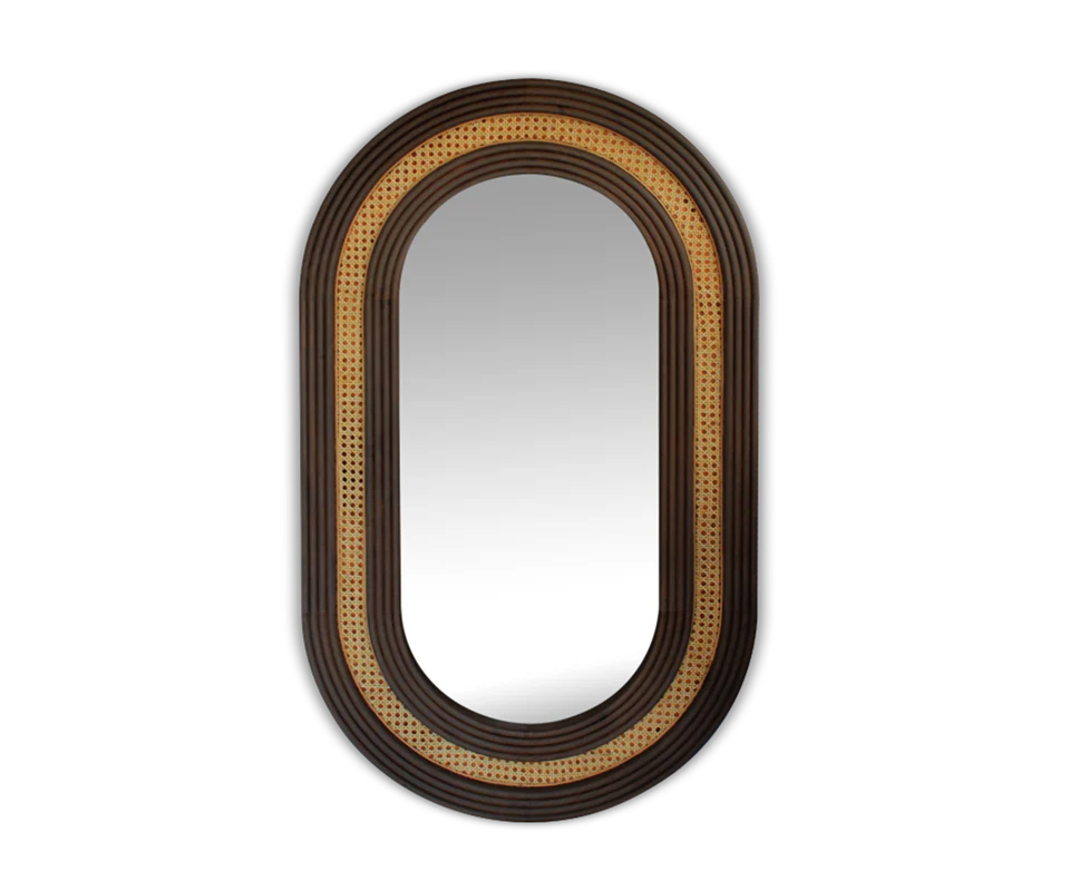 Ehraa Rattan Mirror by woodshilp furniture