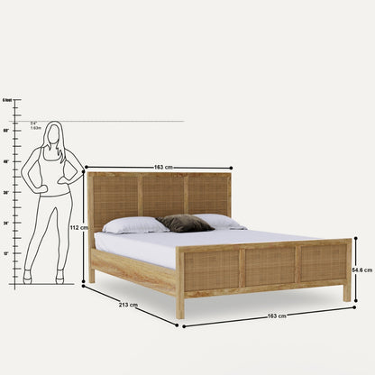 Glamping Rattan Queen Bed by Woodshilp