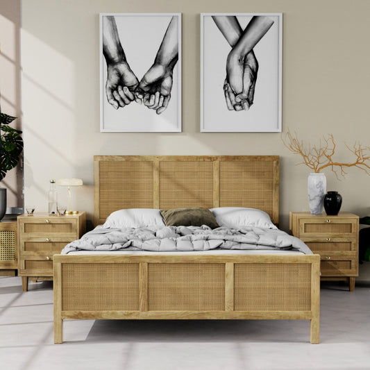 Glamping Rattan Queen Bed by Woodshilp -  in Jaipur by Woodshilp