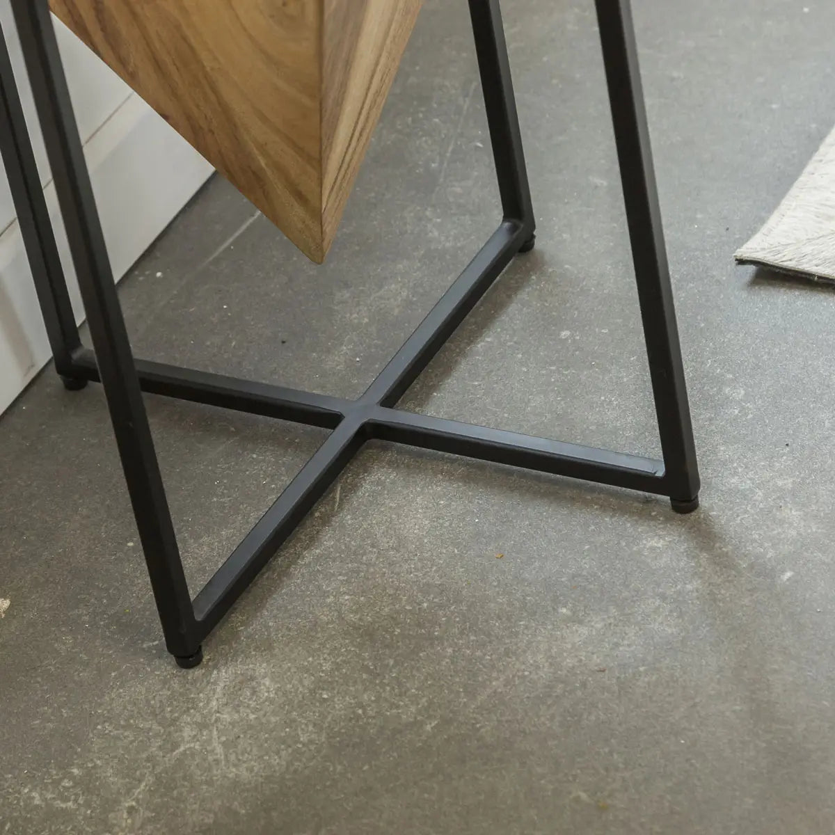 Inverted Pyramid Wooden Side Table by Woodshilp
