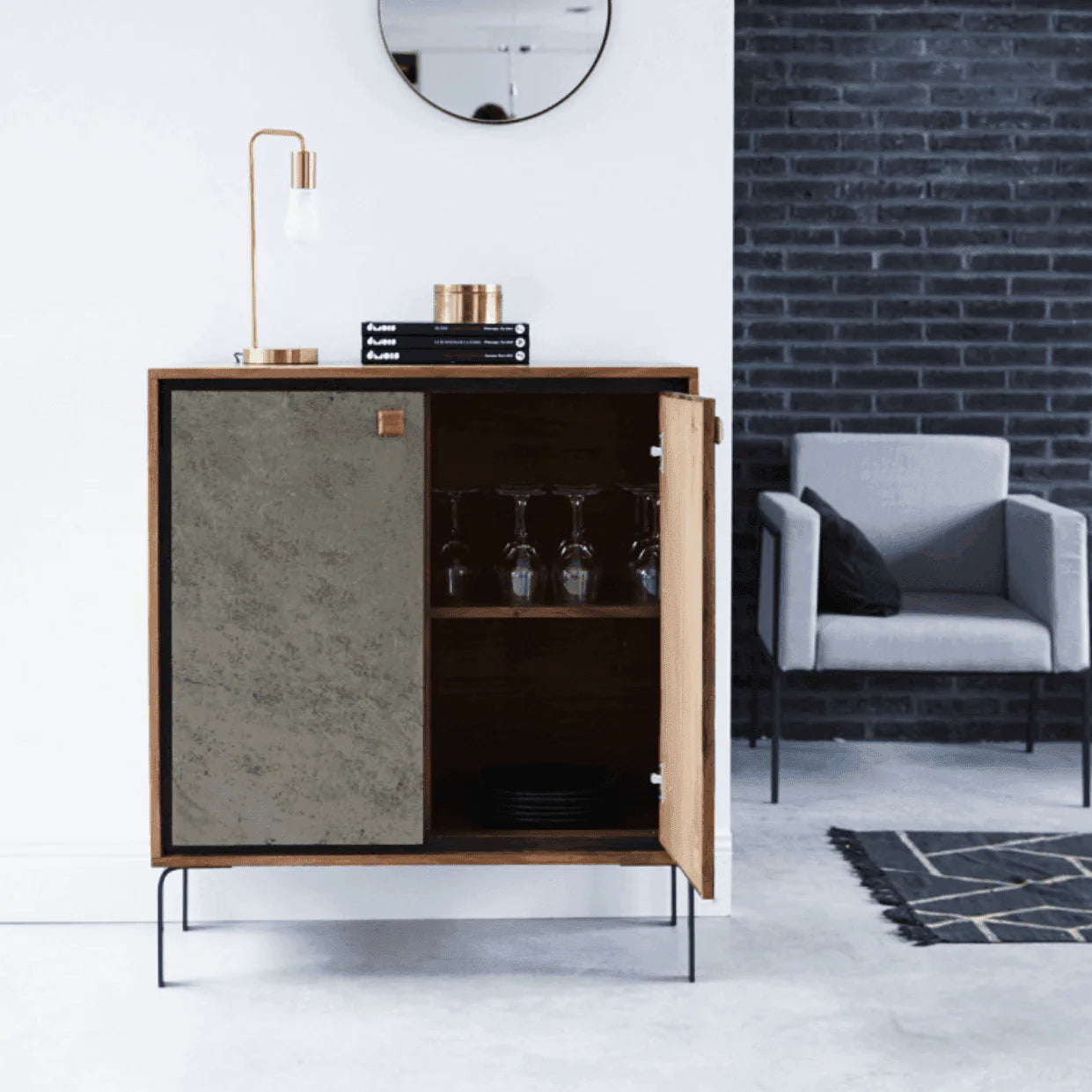 Jarrah Wooden Two Door Storage Cabinet by woodshilp furniture