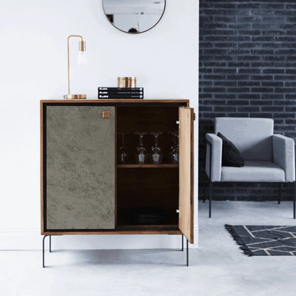 Jarrah Wooden Two Door Storage Cabinet by woodshilp furniture