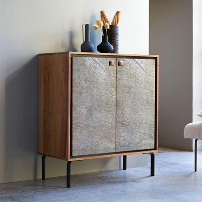 Jarrah Wooden Two Door Storage Cabinet by woodshilp furniture