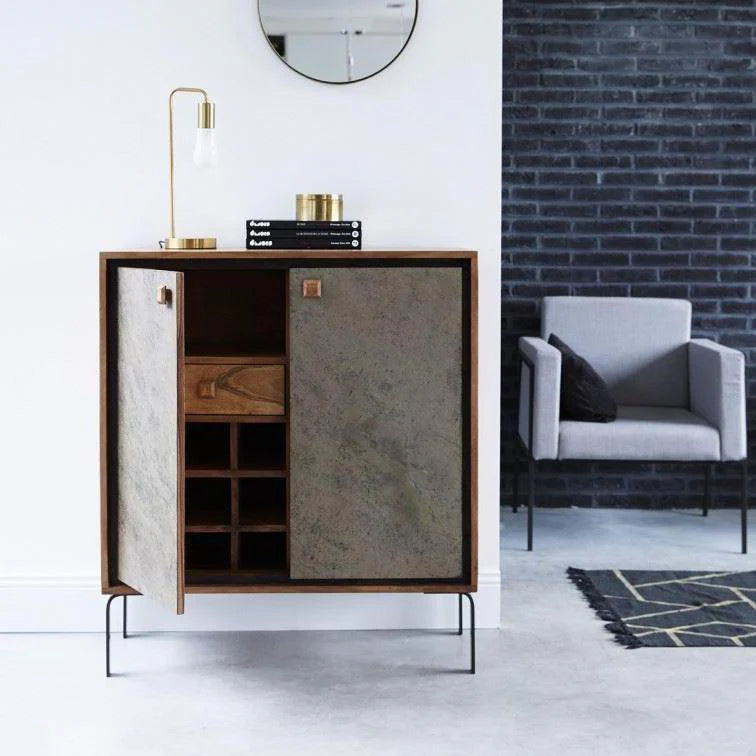 Jarrah Wooden Two Door Storage Cabinet by woodshilp furniture