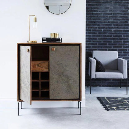 Jarrah Wooden Two Door Storage Cabinet by woodshilp furniture